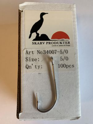 Linekrok 8/0 rustfri 100 stk