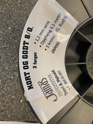 Melvold Kort og Godt 8/0 Rustfri 3 Kroker - 1,2mm sene