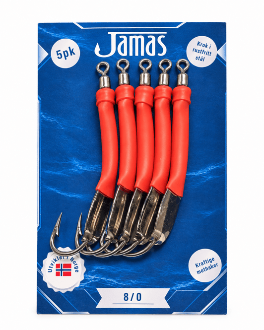 Hovedbilde Jamas Rykk 8/0 i rustfritt til juksafiske - 5pk